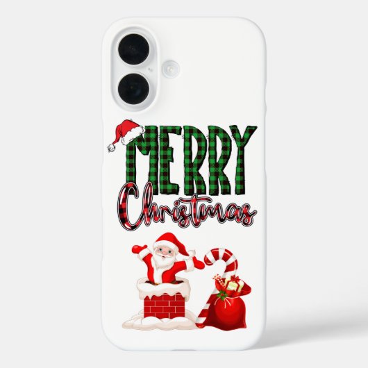 メリークリスマス サンタ iPhone 16 カバー (裏面)