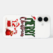 メリークリスマス サンタ iPhone 16 カバー (裏面 (横))