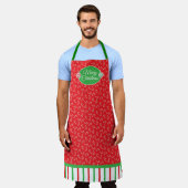 メリークリスマス シェフエプロン エプロン (着用した状態)