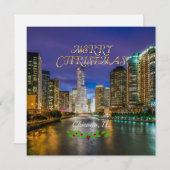 メリークリスマス、シカゴ川、 TEMPLATE シーズンカード (正面/裏面)