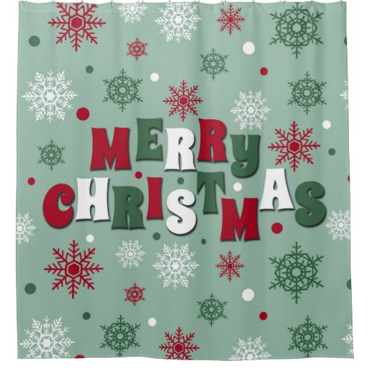 メリークリスマス シャワーカーテン (正面)