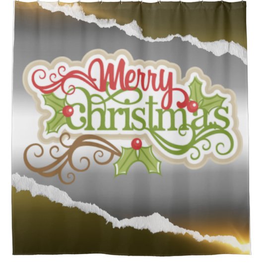 メリークリスマス シャワーカーテン (正面)