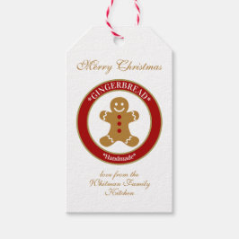 メリークリスマス ショウガパン 白 ギフトタグ