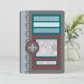 メリークリスマス (シルエットスクリーン) 招待状 (スタンド正面)