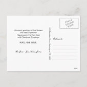 メリークリスマス(シルバーグリッター) シーズンポストカード (裏面)