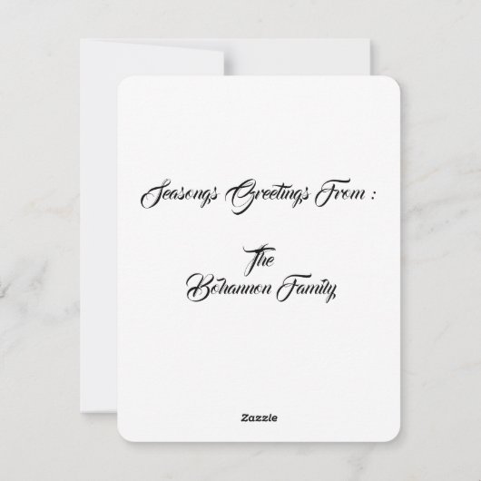 "メリークリスマス" シーズンカード (裏面)