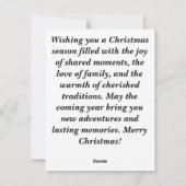 メリークリスマス シーズンカード (裏面)