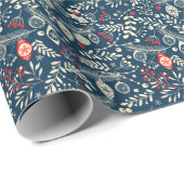 メリークリスマス：シームレスな冬のヴィンテージ ラッピングペーパー (ロールコーナー)