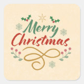 メリークリスマス スクエアシール (正面)