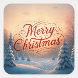 メリークリスマス スクエアシール