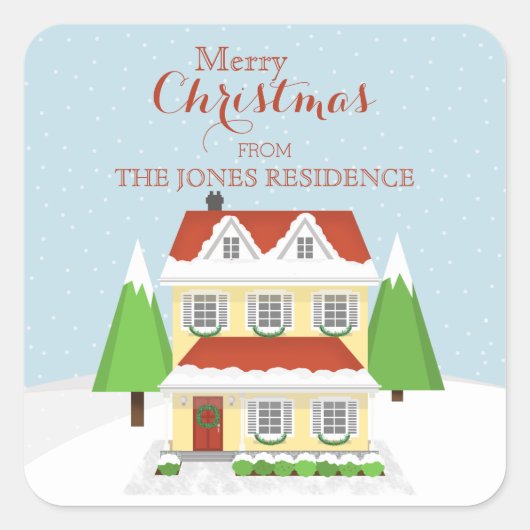 メリークリスマス スクエアシール (正面)