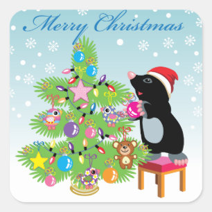 メリークリスマス スクエアシール