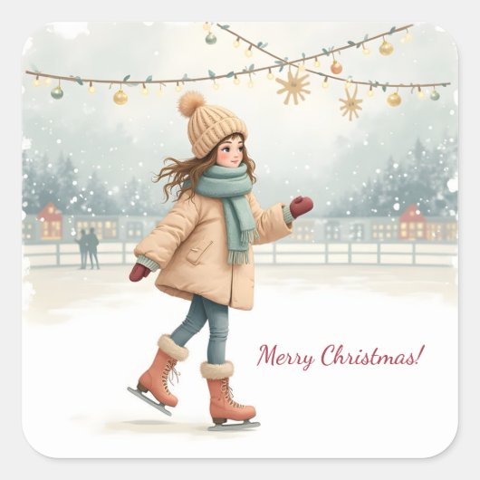 メリークリスマス！ スクエアシール (正面)