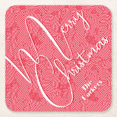 メリークリスマス スクエアペーパーコースター (正面)