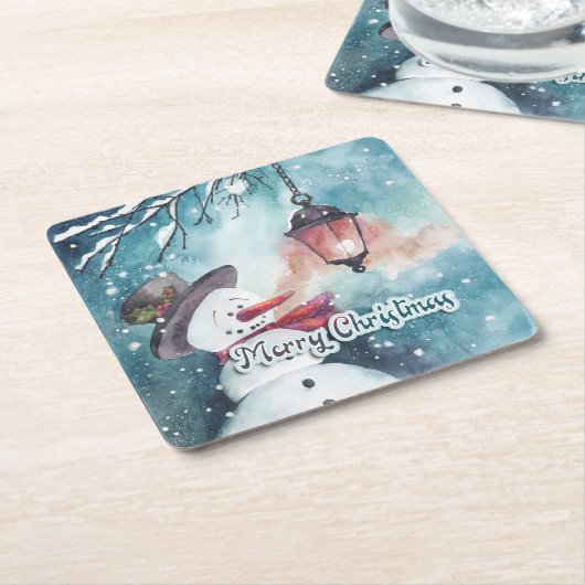 メリークリスマス スクエアペーパーコースター (アングル)