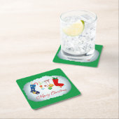 メリークリスマス スクエアペーパーコースター (インサイチュ)