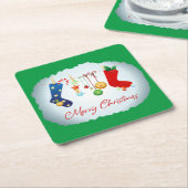メリークリスマス スクエアペーパーコースター (アングル)