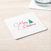 メリークリスマス スクエアペーパーコースター (アングル)
