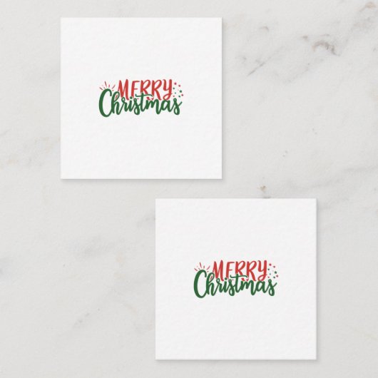 メリークリスマス スクエア名刺 (正面/裏面)