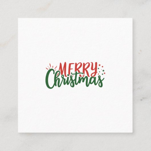 メリークリスマス スクエア名刺 (裏面)