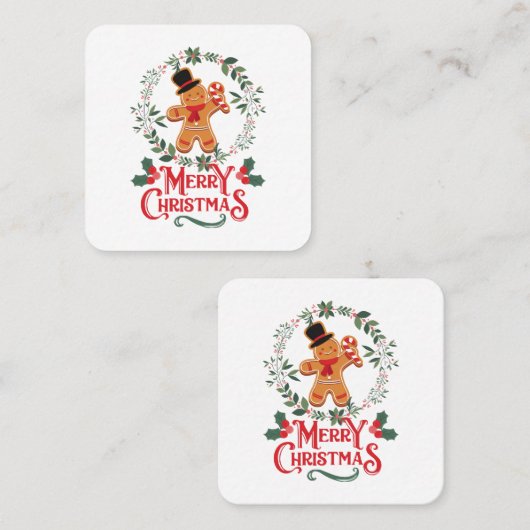 メリークリスマス スクエア名刺 (正面/裏面)