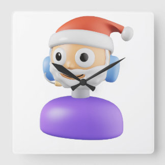 メリークリスマス スクエア壁時計