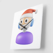 メリークリスマス スクエア壁時計 (傾斜)