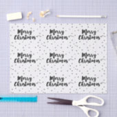 メリークリスマス – スクリプトタイポグラフィと星 薄葉紙 (クラフト)