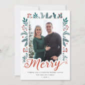 メリークリスマス スクリプト クリスマス ベリー ホリー アンド パイン フォト (正面)