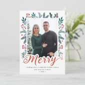 メリークリスマス スクリプト クリスマス ベリー ホリー アンド パイン フォト (スタンド正面)