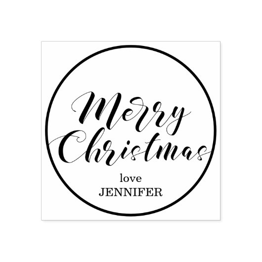 メリークリスマス スクリプト ラバースタンプ (インプリント)