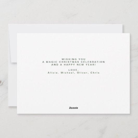 メリークリスマス スクリプト 赤 緑 シーズンカード (裏面)