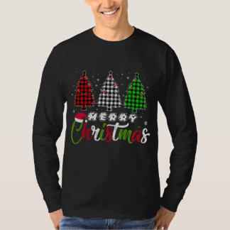 メリークリスマス・スクードプレイドレッドホワイトグリーンクリスマス Tシャツ