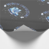 メリークリスマス、スケートで滑る ラッピングペーパー (角)