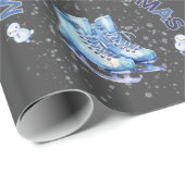 メリークリスマス、スケートで滑る ラッピングペーパー (ロールコーナー)