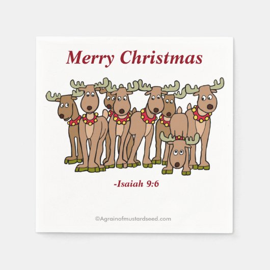 メリークリスマス スタンダードカクテルナプキン (正面)