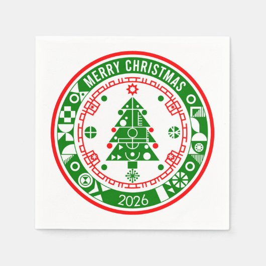 メリークリスマス スタンダードカクテルナプキン (正面)