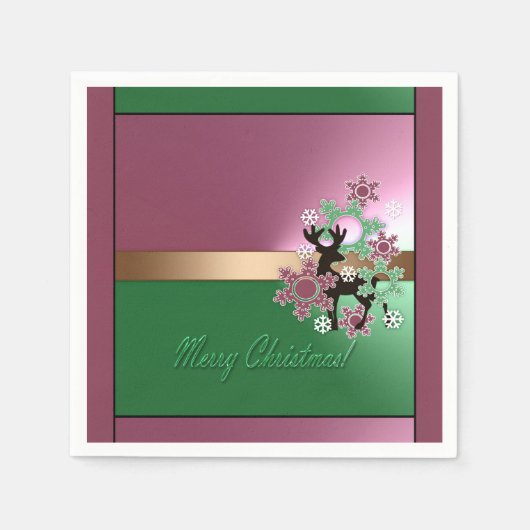 メリークリスマス！ スタンダードカクテルナプキン (正面)
