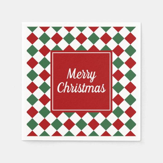メリークリスマス スタンダードカクテルナプキン (正面)