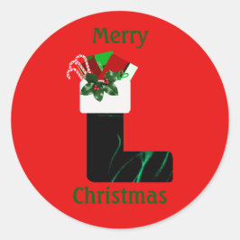メリークリスマス ストッキング ステッカー