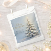 メリークリスマス スノーパイン ツリー フェイバーバッグ (クリップ留めされた状態)