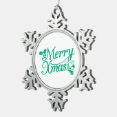 メリークリスマス スノーフレーク オーナメント (右)