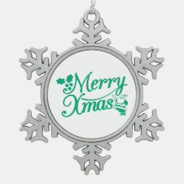 メリークリスマス スノーフレーク オーナメント
