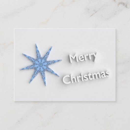 メリークリスマス – スノーフレーク – 名刺 (正面)