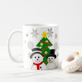 メリークリスマス スノーマン オーダーメイド  コーヒーマグカップ