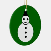 メリークリスマス スノーマン カスタム ツリー オーナメント (右)