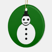 メリークリスマス スノーマン カスタム ツリー オーナメント (左)