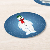 メリークリスマス スノーマン ペーパーコースター (アングル)