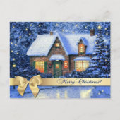 メリークリスマス.スノーヴィレッジシー絵画ンズ シーズンポストカード (正面)