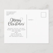 メリークリスマス スノー 企業向け ホリデーポストカード (裏面)